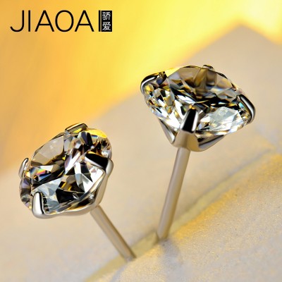 Arrogant men love South Korea tremella nail female temperament earring personality 925 silver jewelry allergy free Christmas gift