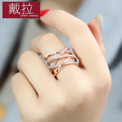 Della act the role ofing is tasted Han edition opening female fashion ring, 925 silver, Japan and South Korea Han Guochao couple ring index finger joints