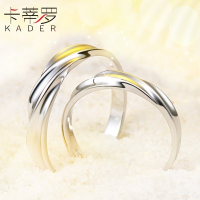 Katie, 925 silver ring a pair of lovers ring opening female buddhist monastic discipline men creative, Japan and South Korea version of smooth surface