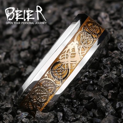 BEIER der ring des nibelungen domineering ring Men's titanium steel, Japan and South Korea single jewelry fashion personality male ring