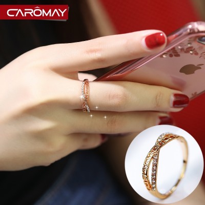 Lome jewelry G cross ring female character Vogue small tail han edition valentine's day present for his girlfriend joint ring