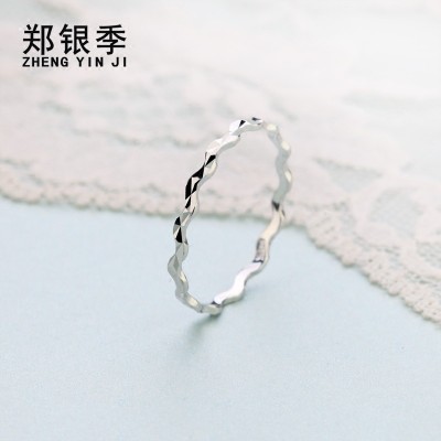 925 silver, Japan and South Korea hipster personality female wave tail index finger ring ring finger fashionable joker adorn article