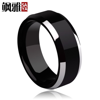 Tungsten gold men ring personality business men quit tail ring, han edition domineering city boy first jewelry ring