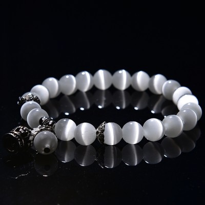 Korean version of simple personality bracelet, female lovers, crystal garnet, pearl bracelet, hand string, hand ornaments, Fortune Cat