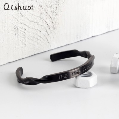 Europe and the United States Virgin men's bracelet bracelet Mobius ring war minimalist personality jewelry titanium bracelet female trendsetter