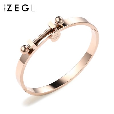 South Korea ZENGLIU 18k rose gold plated bracelet female bracelet Jewelry simple personality trendsetter