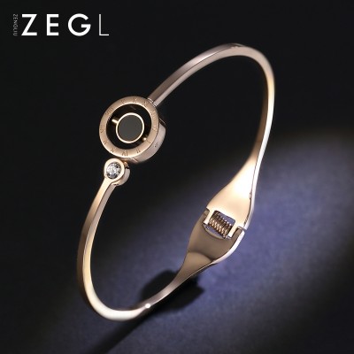 ZENGLIU Korea 18K plated rose gold bracelet female personality couple bracelet Jewelry simple trendsetter