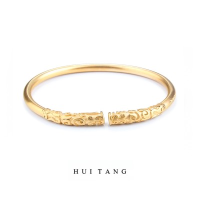 Sun Wukong golden flexibly inhibition heart bracelet bracelet male female couple titanium bracelet Jewelry opening