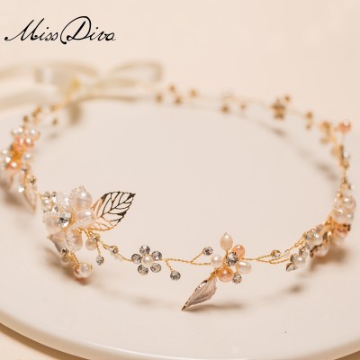 Miss Diva warbler branch Han edition wedding bride headdress Wedding dress headdress flower hair hoop wedding jewelry accessories hair accessories