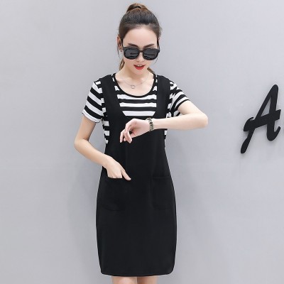 In the long skirt with shoulder straps two piece  summer new dress dress skirt female summer dress set.