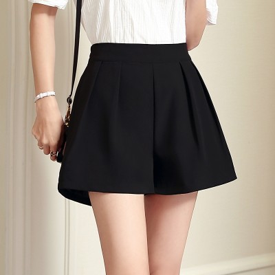 Summer Shorts female size wide leg loose Chiffon  new a super high waisted Skirt Suit Shorts words casual pants