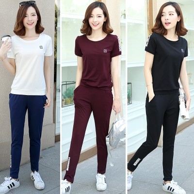 Sportswear suit all  new Korean women's two piece tide summer summer fashion leisure suit