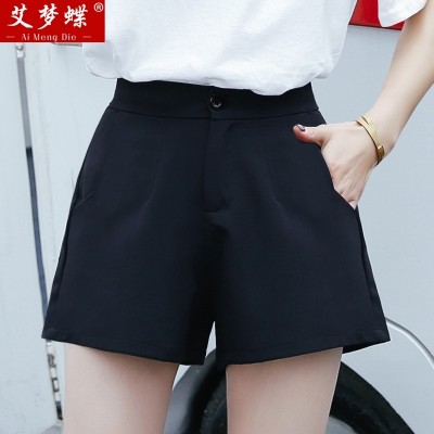  new spring and summer shorts female Korean all-match thin waist student a word wide leg loose Chiffon casual