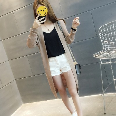 Sunscreen clothing long sweater cardigan sweater coat  summer fashion a thin air jacket