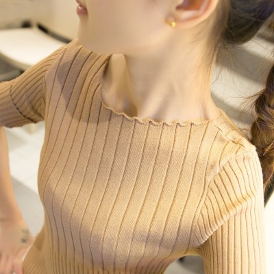 Short sleeved short sleeve shirt female head sleeve five thin sweater sleeve T-shirt tight half sleeve silk knit in summer
