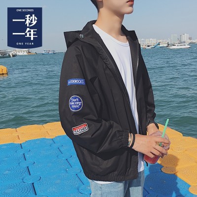 Sun clothing  spring summer, thin Korean fashion tide, youth jacket, men's casual wear coat