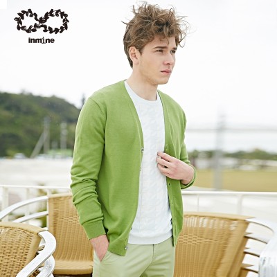 Spring men V neck knit shirt CARDIGAN SWEATER MENS Korean large thin long sleeved sweater coat code couple tide