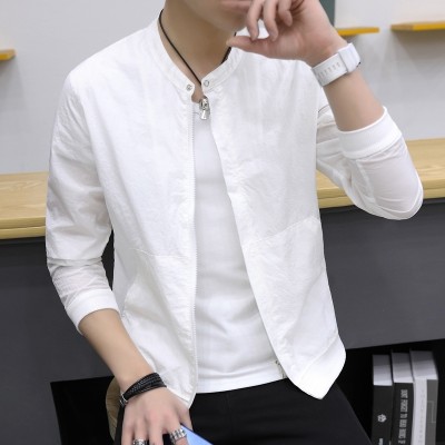 The summer sun protection clothing male  new Korean men's jacket jacket slim tide sunscreen clothing thin summer gown