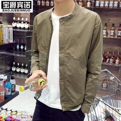 Summer men's jacket, trend man, thin coat, youth breathable, sun protective clothing, Korean style sports clothes