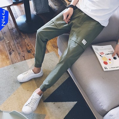 The nine men's casual pants pants pants pants men Haren summer slim feet upon the trend of the  movement of thin section