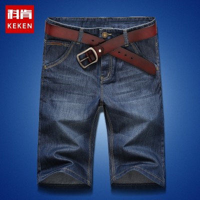 Denim shorts five male pants summer thin breeches male 5 pants size Korean men loose straight pants