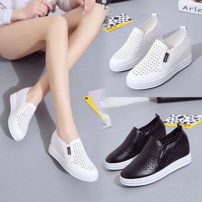 Hollow white shoe shoes in a thick soled shoes breathable shoes all-match increased  new spring and summer