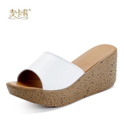 Ailiniao wedge sandals female summer thick soles muffin buckle shoes  word Korean version of the new Rome High Heel Sandals