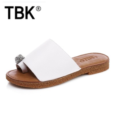 Summer new leather sandals sandals women wear soft slippers all-match with flat sandals female Korean Beach Leather Sandals