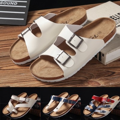A couple of cork slippers slippers sandals male Korean male summer men's outdoor tide beach shoes flops men shoes