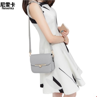 , spring and summer new retro Korean tide, simple packet, mini package, rotary lock, shoulder bag, shoulder bag