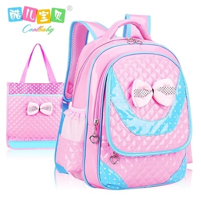 Korean children's primary school bags, grade 1-3-4-6 girls bags, 6-12 years old, lovely girls shoulder bag