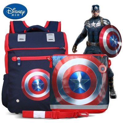 Disney pupil bag boy 1-3-5 grade American captain boy backpack child 6-12 years old 4