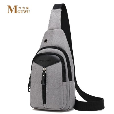 New men's chest bag, shoulder bag, casual canvas, multi-functional backpack, chest packet, oblique cross business waist bag