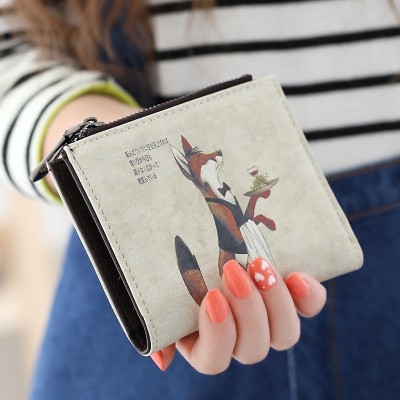 On the Korean cartoon typeaway Mai Beibei zipper hasp zero wallet purse short female students