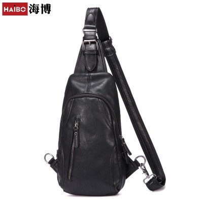 In summer, the new sports casual boobs bag man han's bag leather bag man's shoulder bag with a single shoulder bag