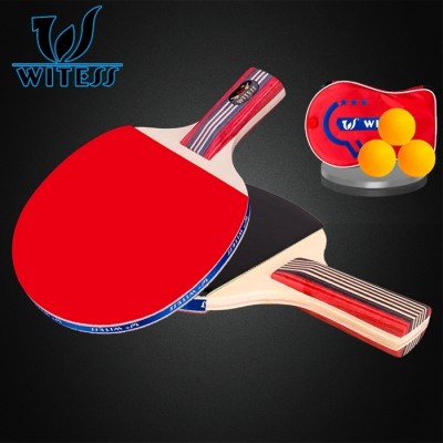 WITESS table tennis shoot double beat 2 finished two novice training table tennis racket grip pen PPQ