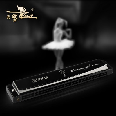 The 24 hole tremolo harmonica Swan C harmonica for beginners beginner student teaching practice instrument of adult children