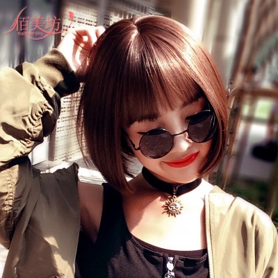 The rubber band ring wig Hongfa show the small meatball head female hair hair flower bud flower simulation