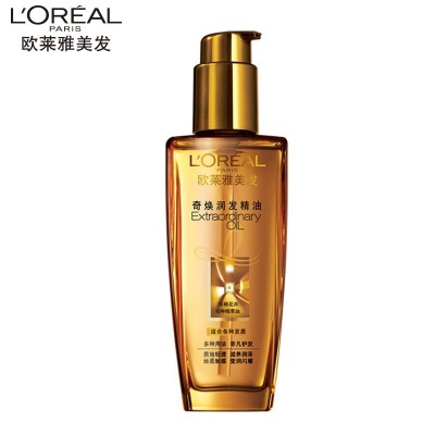 L'OREAL hair, hair care, essential oils, curls, small gold bottles, hot dye damage, repair, dry hair, 100ml