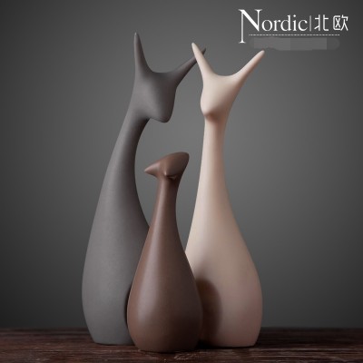 Nordic decoration creative ceramics handicraft decoration accessories Home Furnishing deer living room TV cabinet cabinet wedding gift