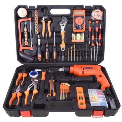 Subable manual combination of household tool kit hardware sets of German electrician's woodwork repair kit