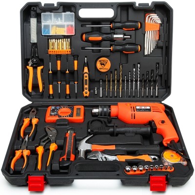 Min cheetah household tool kit hardware toolbox electrician woodwork German maintenance tool group repair combination