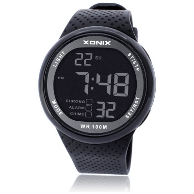XONIX multi-function fashion business big Numbers luminous waterproof swimming sports students hand LED digital watch men's watch