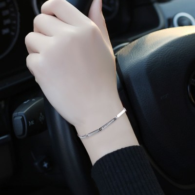 Women's silver bracelet, fashion girl, New Sterling Silver Korean bracelet, simple personality, lovers, students, Department of honey