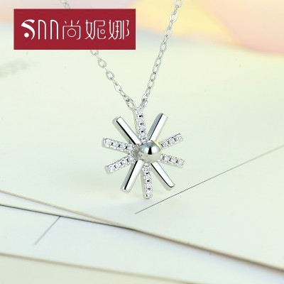 S925 Sterling Silver Necklace with collarbone chain pendant delivers girlfriend