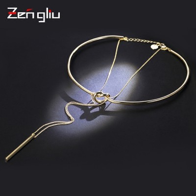 Necklace collar female Korean Necklace short gold Harajuku pendant jewelry chain simple summer neck clavicle