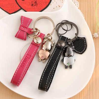 Milesi lamb couple key chain, male and female key chain, creative Korean version, automobile key buckle, pendant key ring