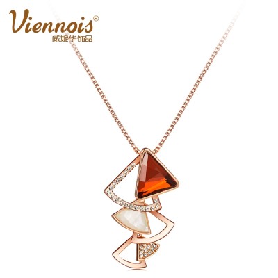 Winoon China and the wind accessories square mystery female short fashion jewelry necklace all-match artificial crystal pendant