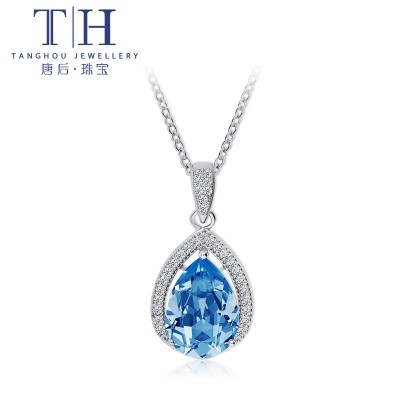 TH uses SWAROVSKI crystal necklace, women's short clavicle chain, mother's Day gift pendants