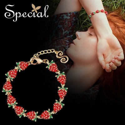 Special Europe and America sweet Adjustable Bracelet, fresh hand ornaments, bracelets, love wild strawberry, early autumn